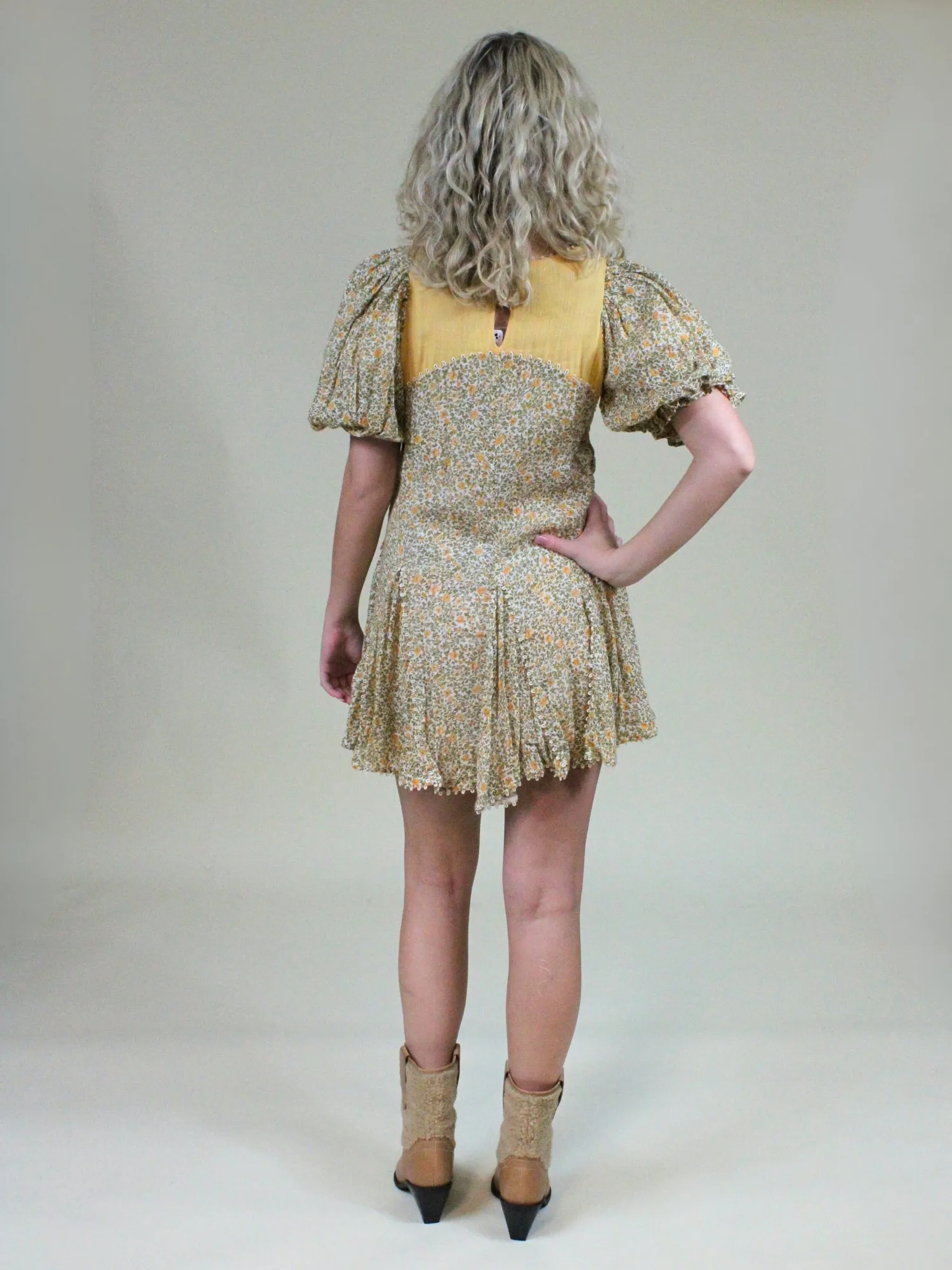 Free People Bali Coral Mini Dress