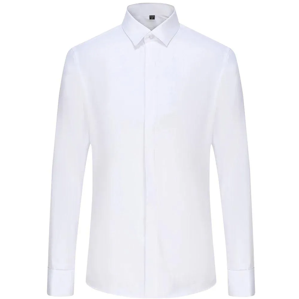 French Cuffs White Formal Shirt: Men's Office Attire
