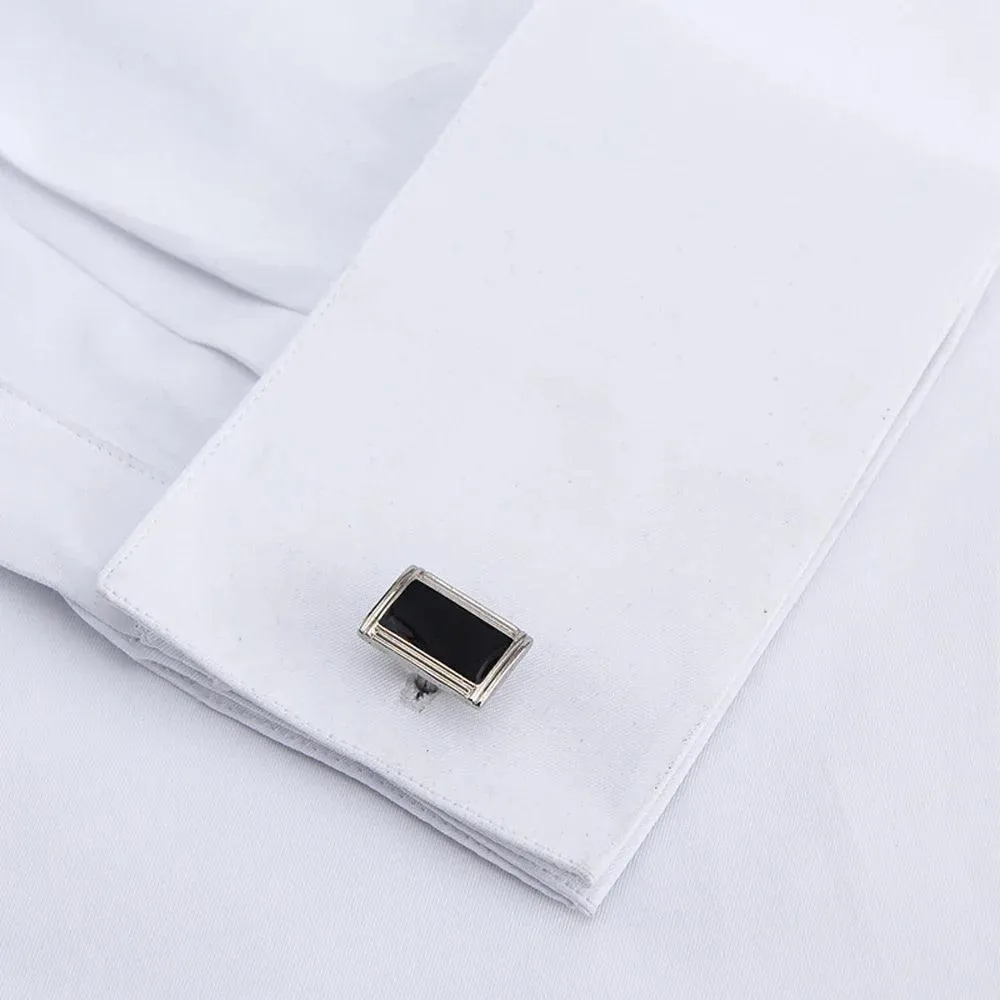 French Cuffs White Formal Shirt: Men's Office Attire