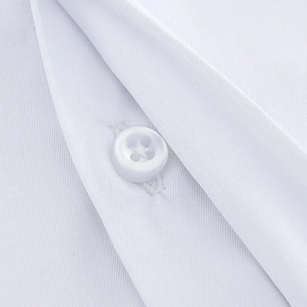 French Cuffs White Formal Shirt: Men's Office Attire