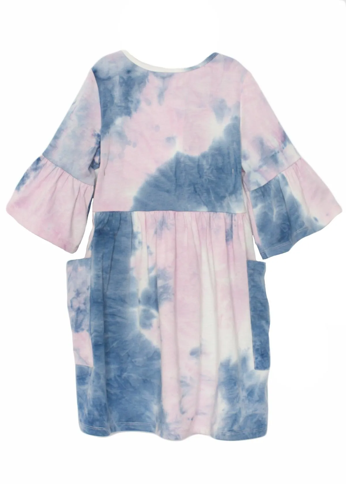 Frilly Lady Knit Tie Dye Dress