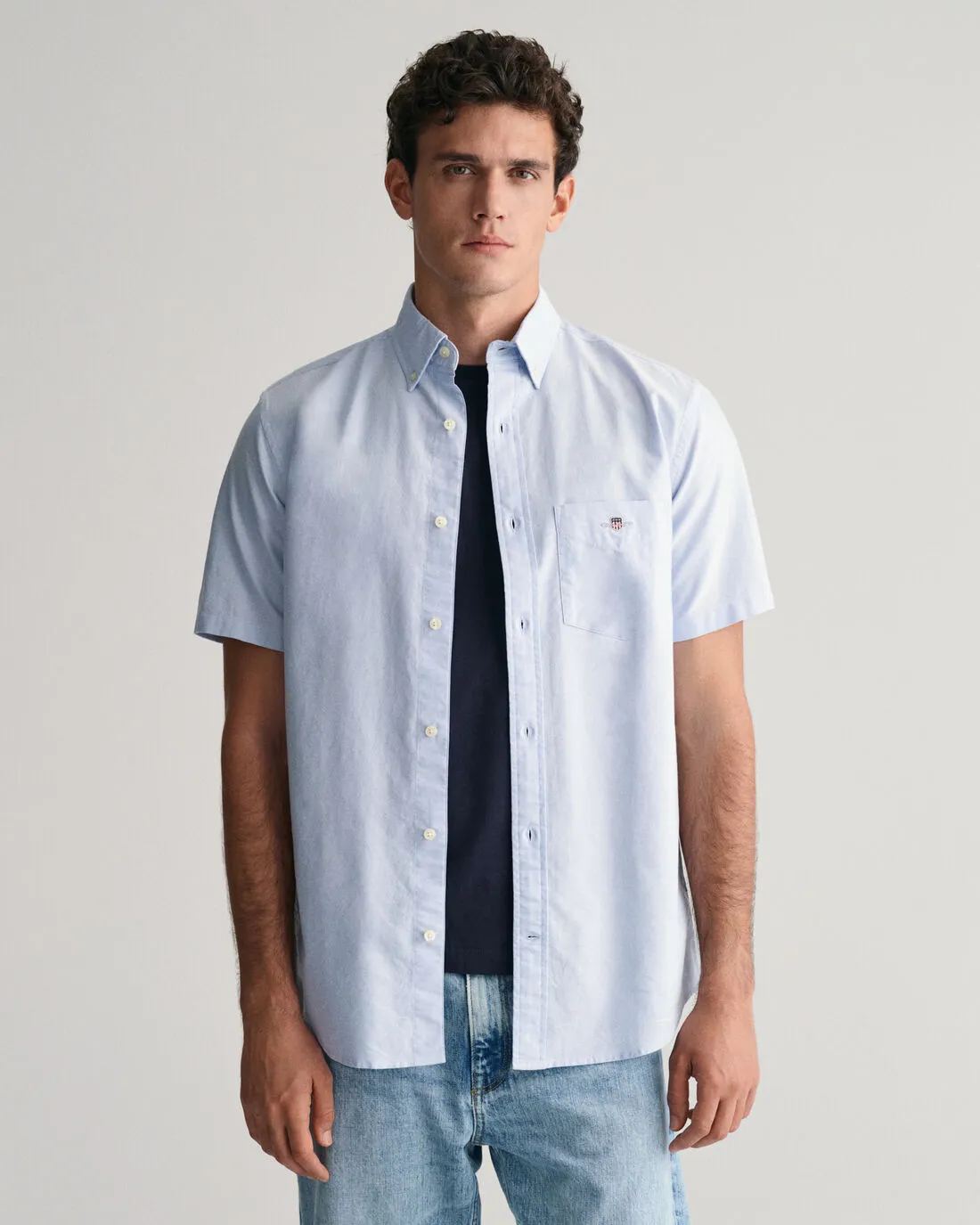 GANT - 3XL - Oxford SS Shirt, Light Blue