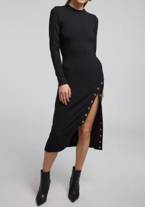 GEN Monique Rib Black Dress