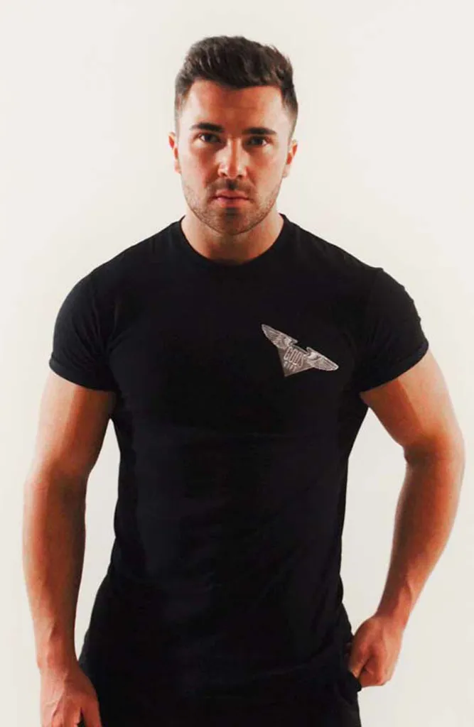 Gods Gift Embroidered Logo Crew - Black