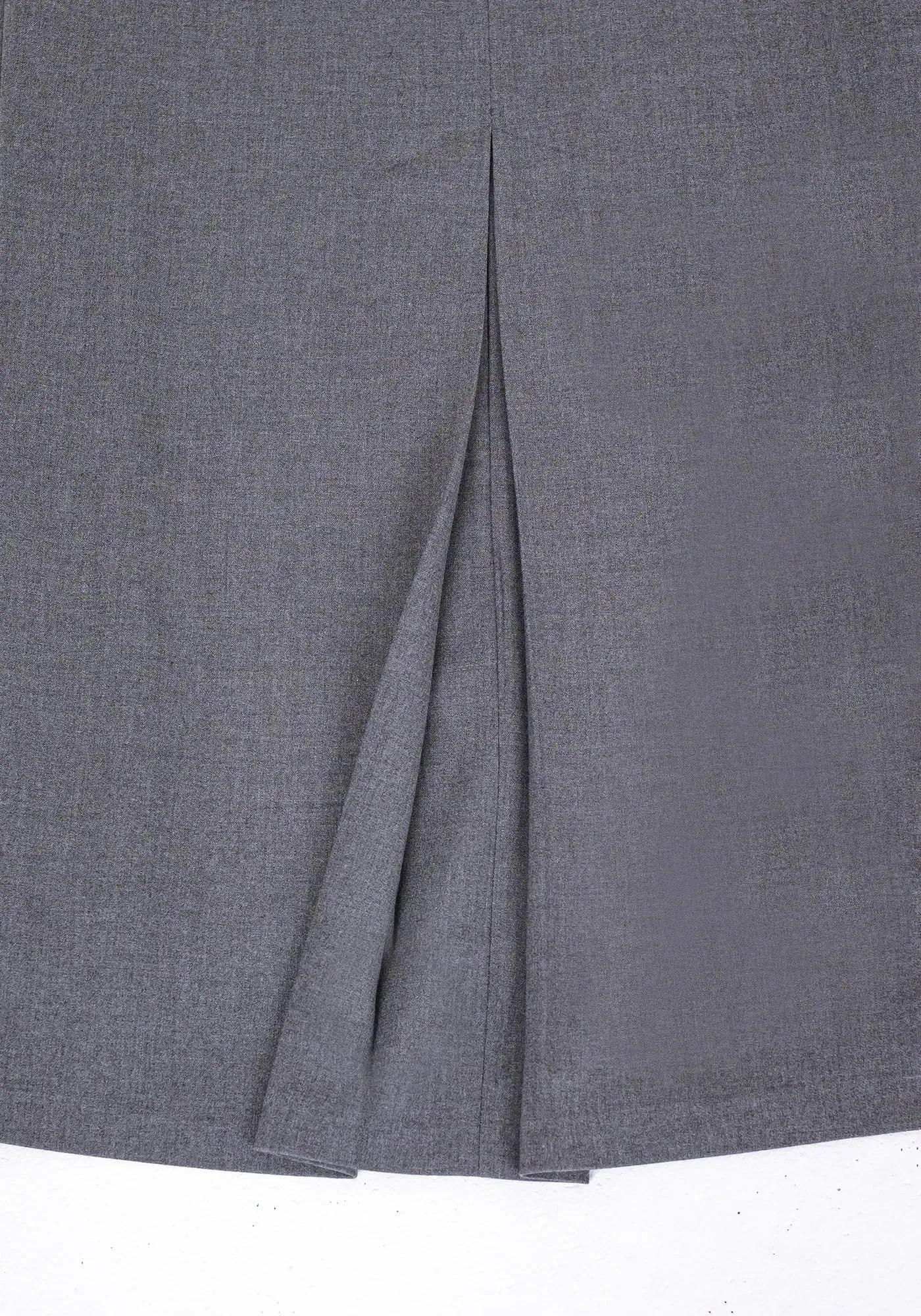 Grey Maxi Back Slitted Pencil Skirt