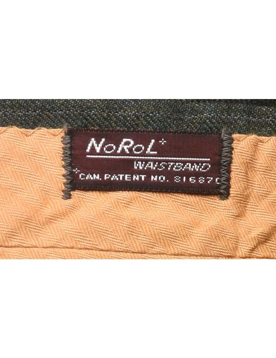 Grey Pinstriped Trousers - W34 L31