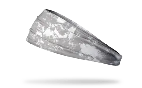 Gridiron White Gray Headband