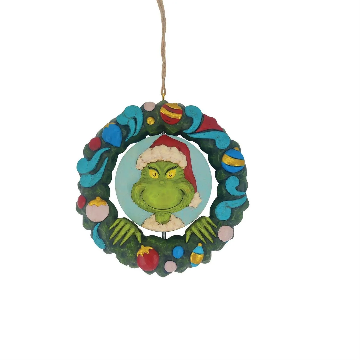 Grinch In Wreath Ornament