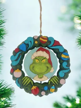 Grinch In Wreath Ornament