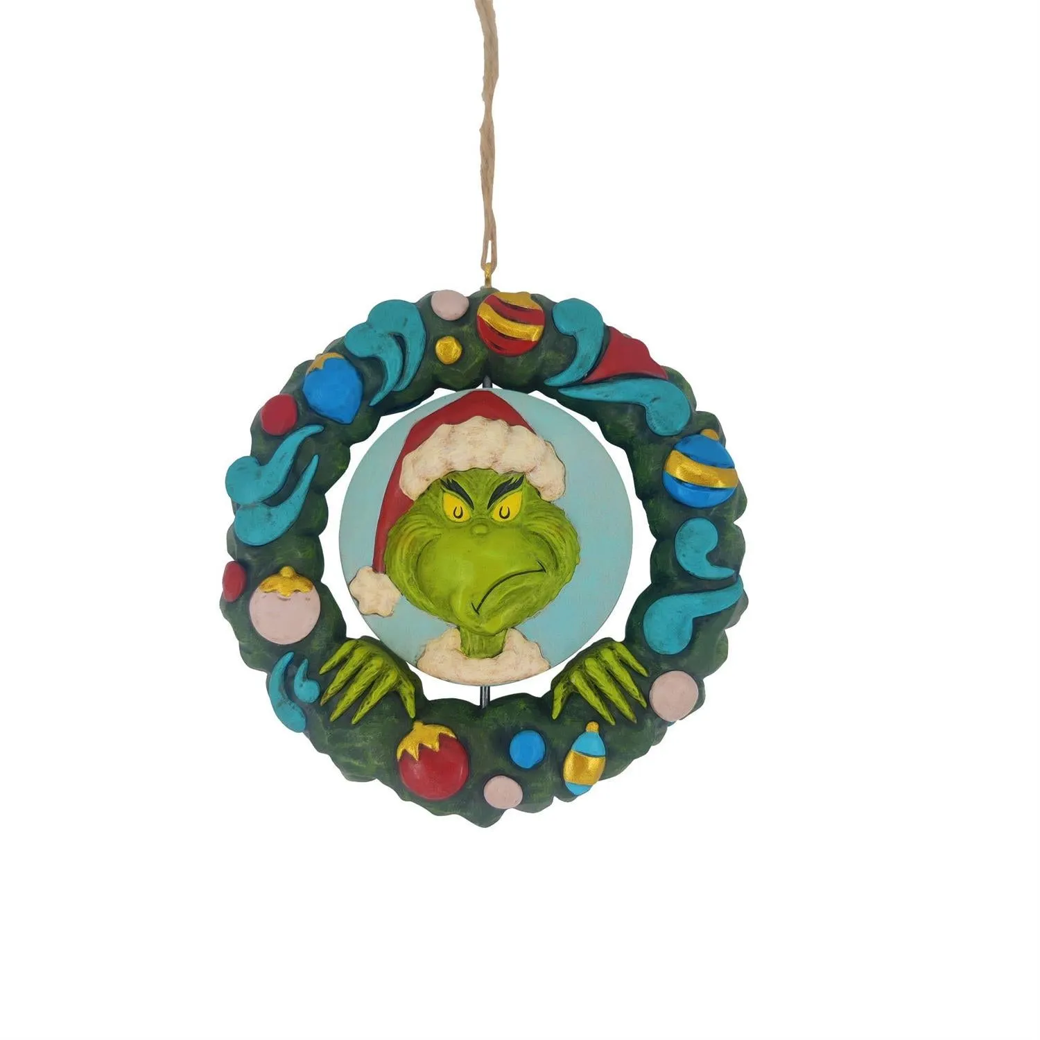 Grinch In Wreath Ornament