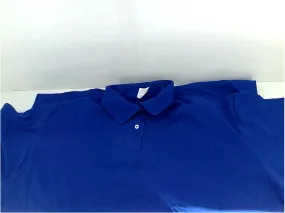 Hanes Mens Short Sleeve Polo Shirt Color Blue Size XLarge