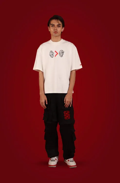 heart over brain. (white)