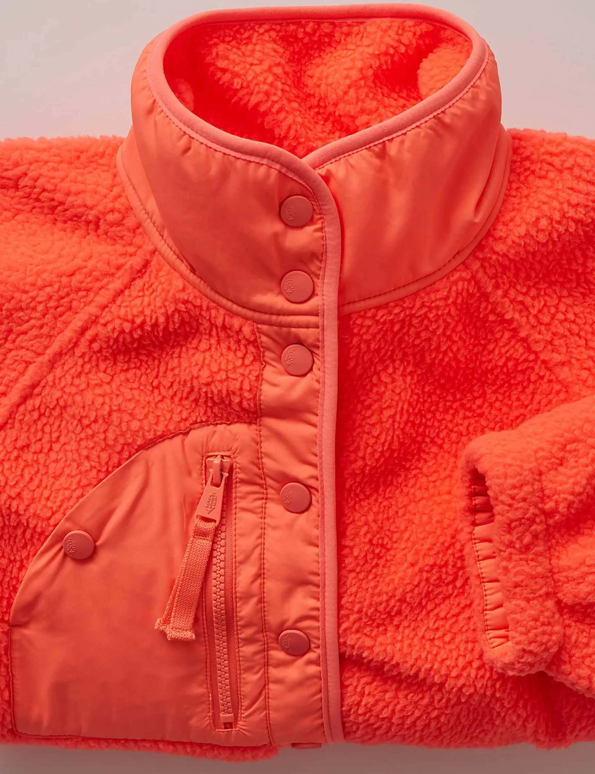 Hit The Slopes Fleece Jacket - Neon Coral
