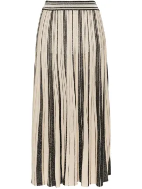 Illustration Metallic Knit Skirt in Black/Gold