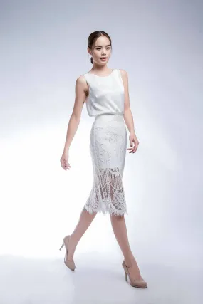 Ivory Lace Skirt