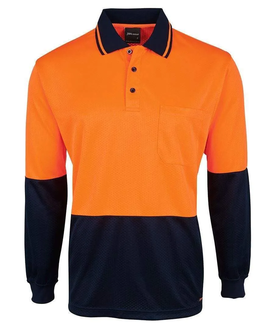 JB'S Hi-Vis Long Sleeve Jacquard Polo 6HJNL