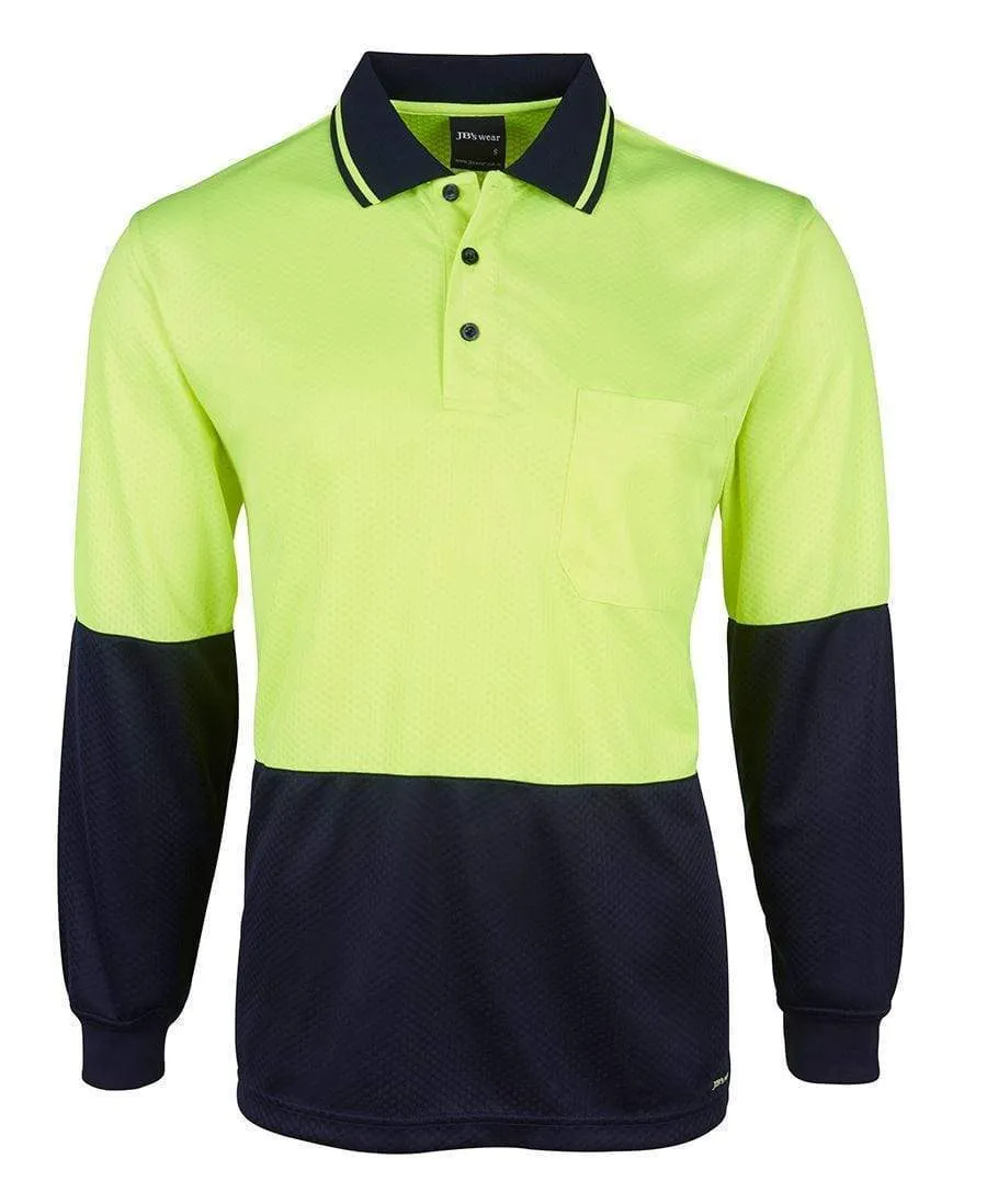 JB'S Hi-Vis Long Sleeve Jacquard Polo 6HJNL