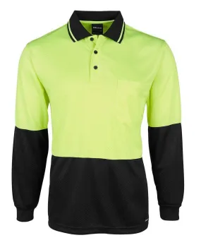 JB'S Hi-Vis Long Sleeve Jacquard Polo 6HJNL