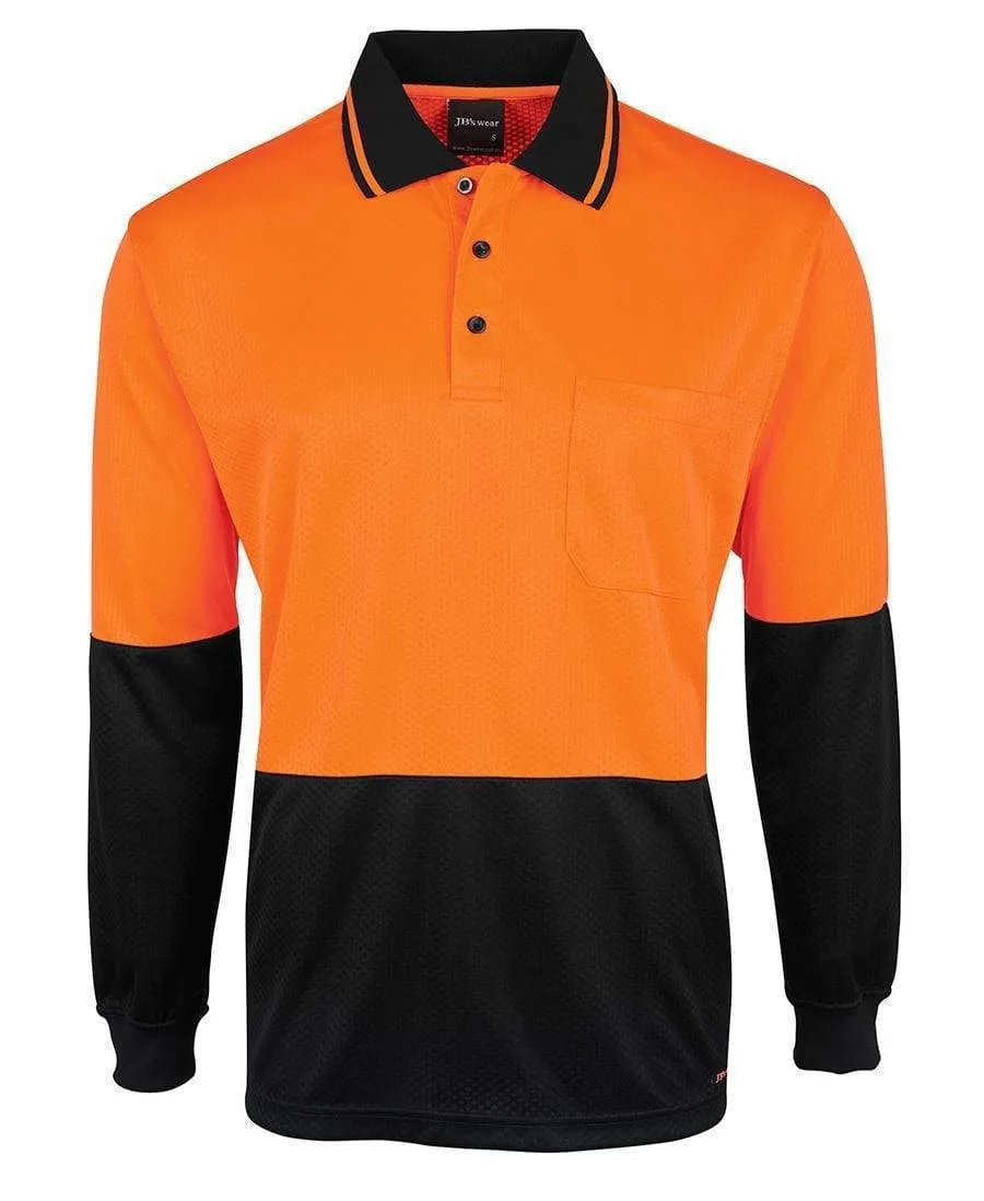 JB'S Hi-Vis Long Sleeve Jacquard Polo 6HJNL