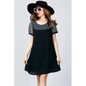 Ketty More Women Lace Neck Chiffon Long Top-KMWSB797