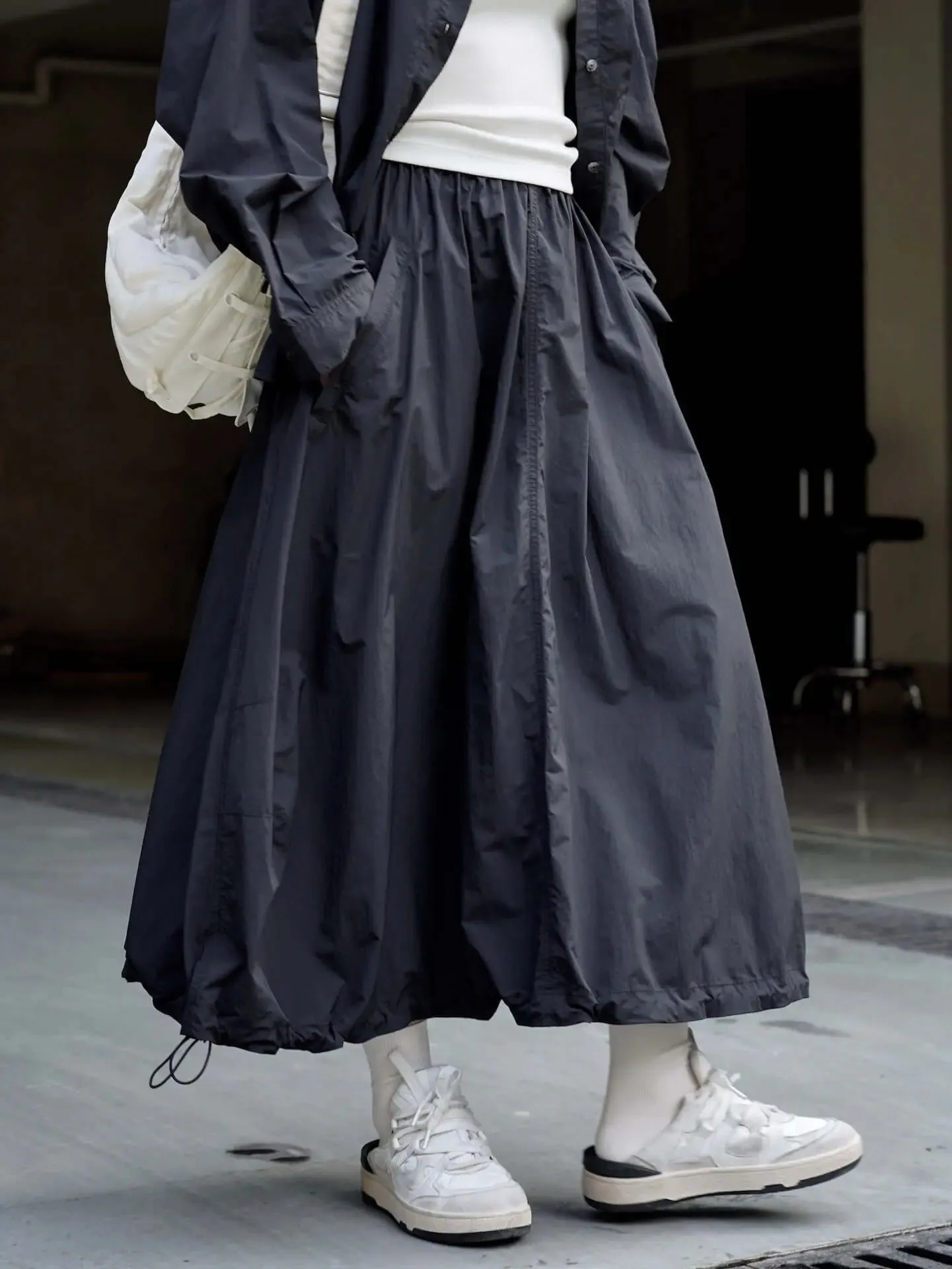 Khaki Maxi Skirt for Women: Summer High Waist Classic