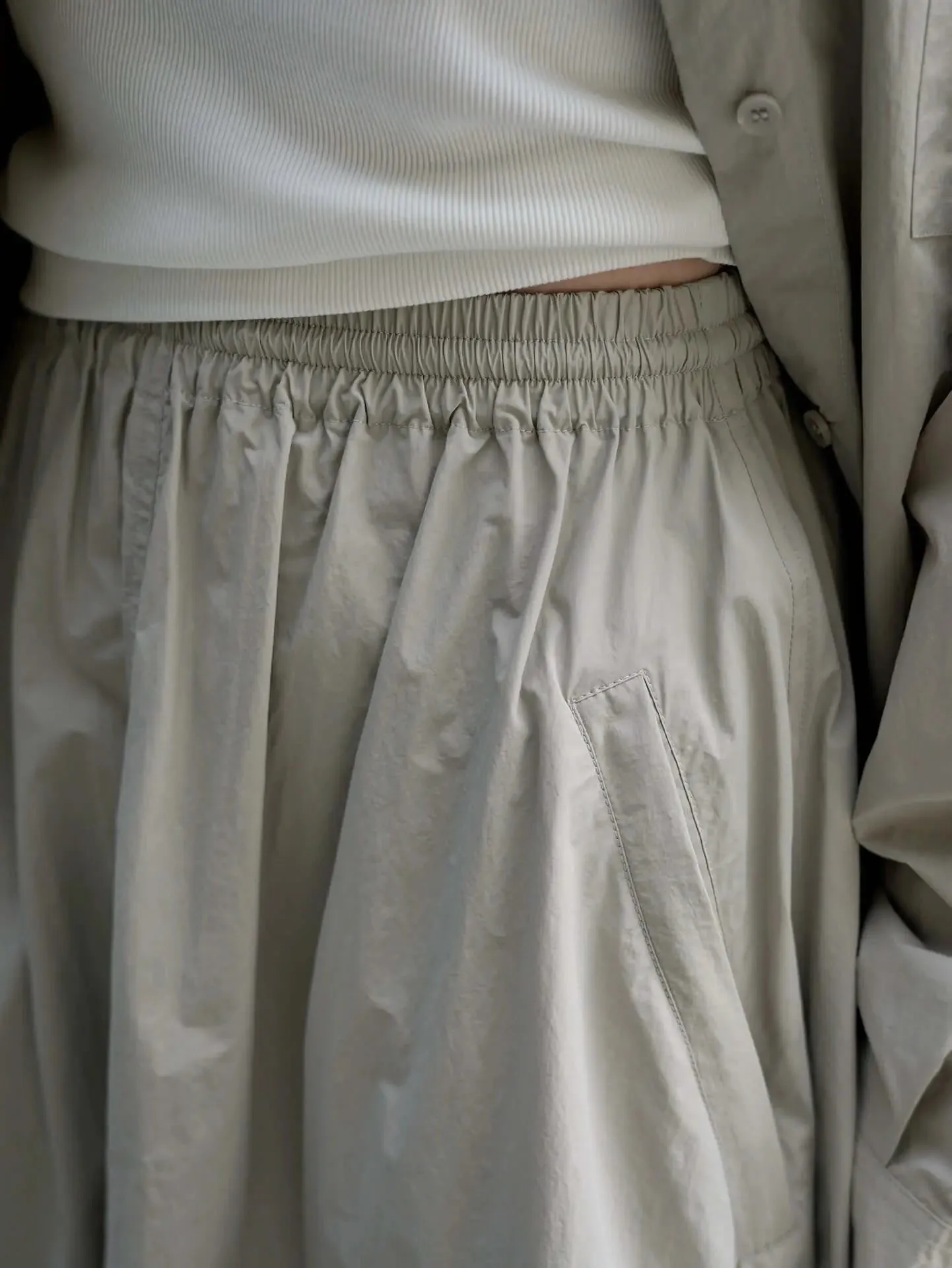 Khaki Maxi Skirt for Women: Summer High Waist Classic