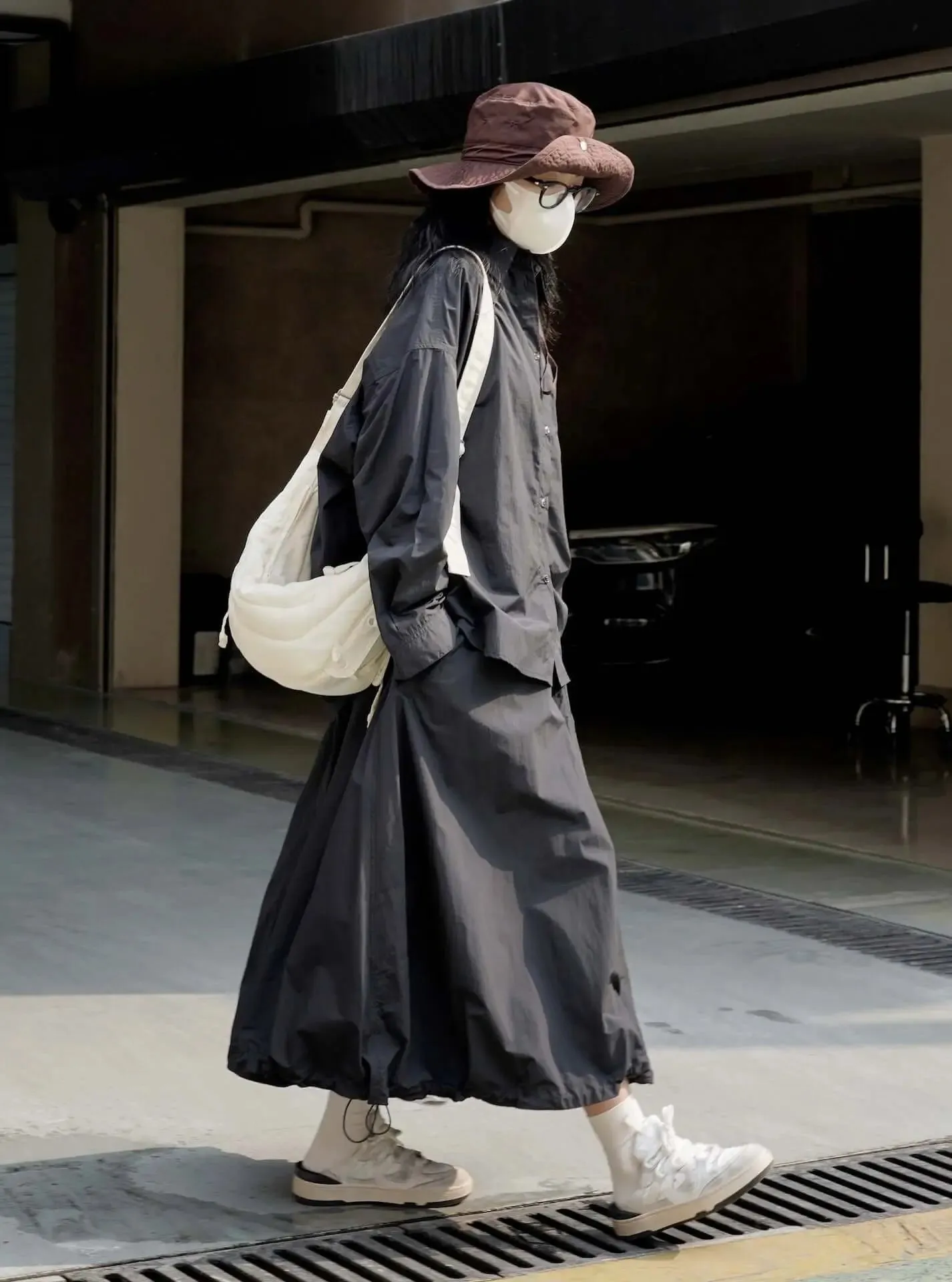 Khaki Maxi Skirt for Women: Summer High Waist Classic