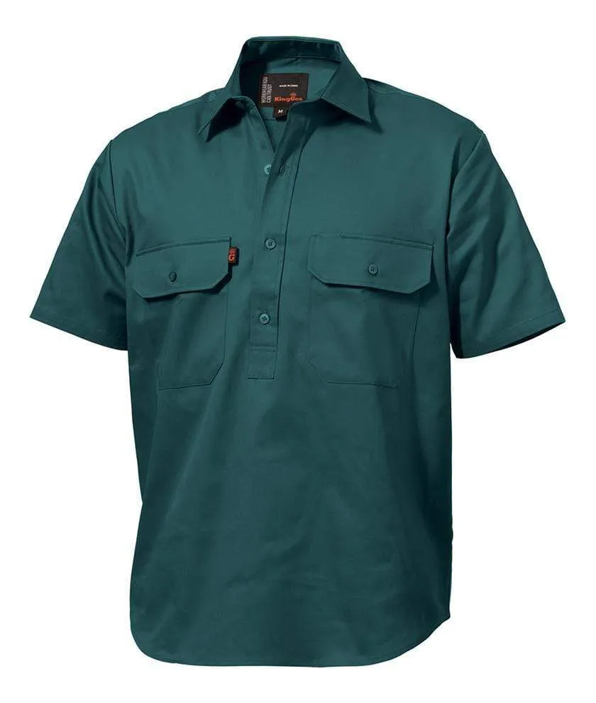 KingGee Closed Front Short Sleeve Drill Work Shirt K04060