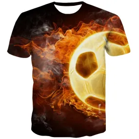 Lawn T shirts Men Football Tshirts Cool Athletics Tshirt Printed Stadium Tshirts Casual