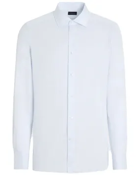 Light Blue Cotton Sport Shirt