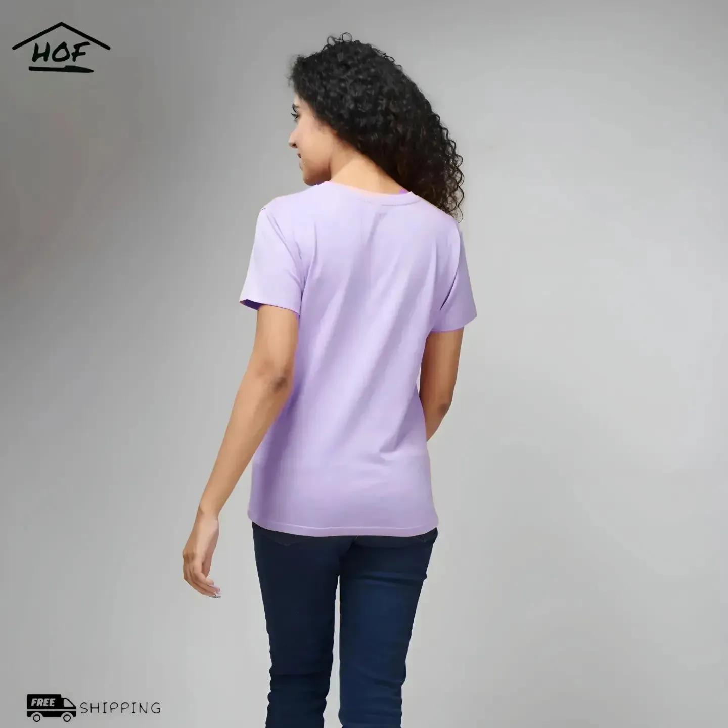 Lilac Half Sleeve T-Shirt