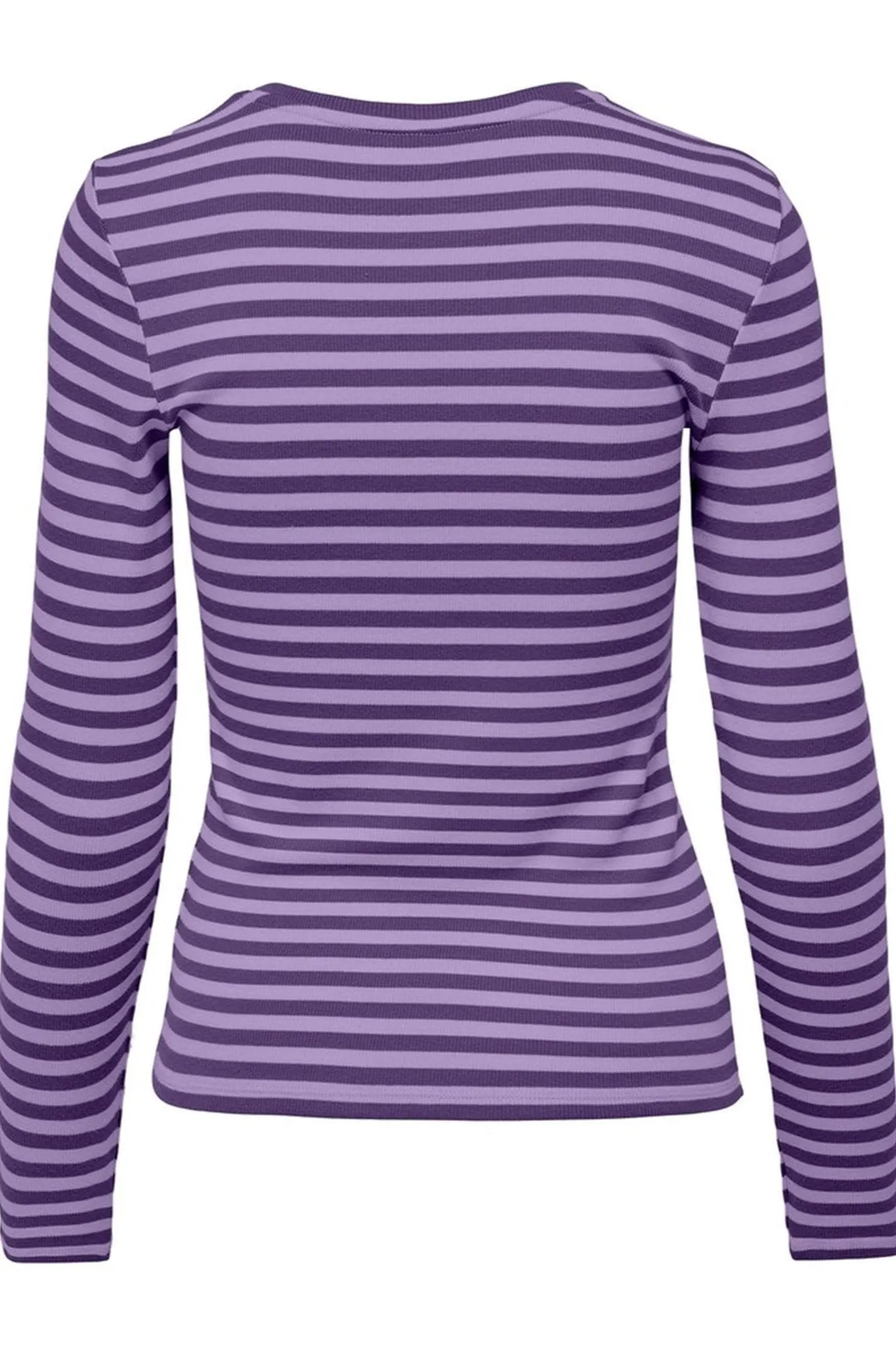 Line Long Sleeved Striped T-shirt - Acai