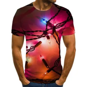 little lantern shirt Print clothes festival Cool Christmas art costume men