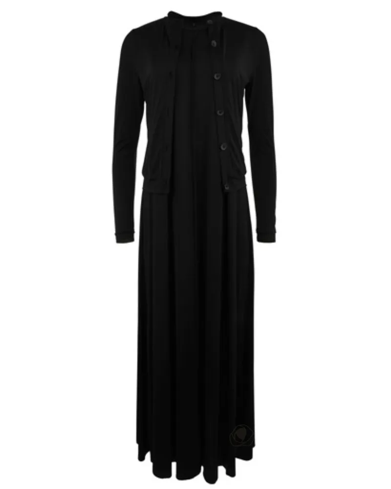 MA-1031 Black Cardigan & Jumper Swim Set