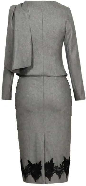 Macrame-Embroidered Wool-Blend Jacket & Skirt Set