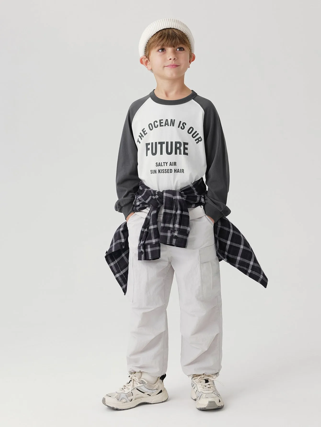 MARC & JANIE Boys Girls Color Block Raglan Sleeve T-shirts 241002