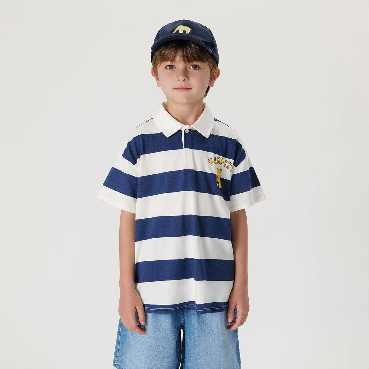MARC & JANIE Boys Striped Polo Shirt 240399