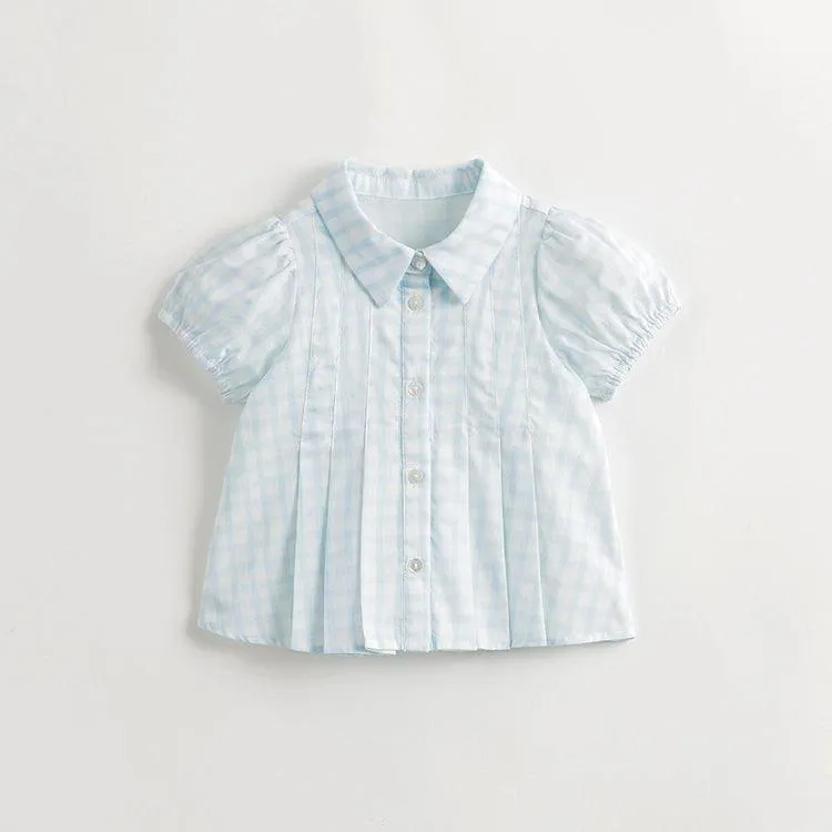 MARC & JANIE Girls Bubble Sleeve Shirt 240602