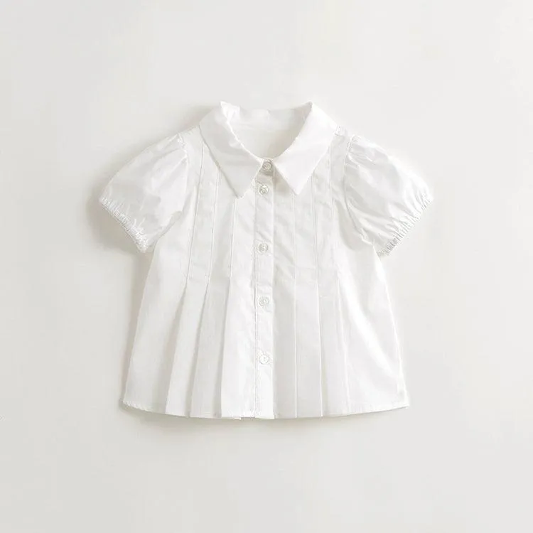 MARC & JANIE Girls Bubble Sleeve Shirt 240602