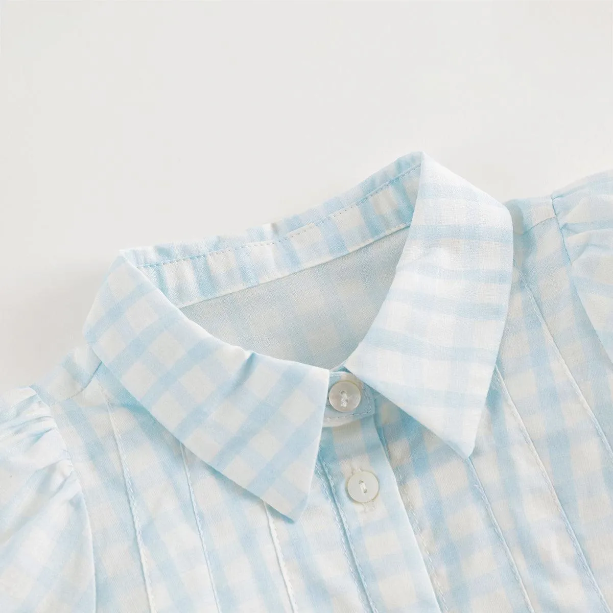 MARC & JANIE Girls Bubble Sleeve Shirt 240602