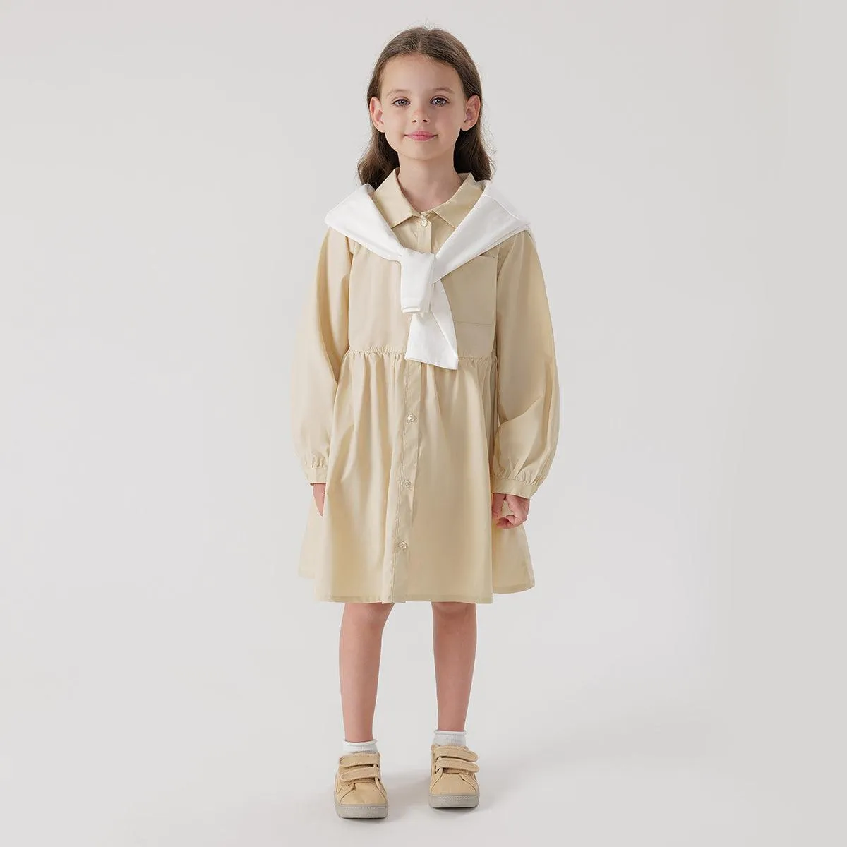 MARC & JANIE Girls Denim Shirt Dress 240107
