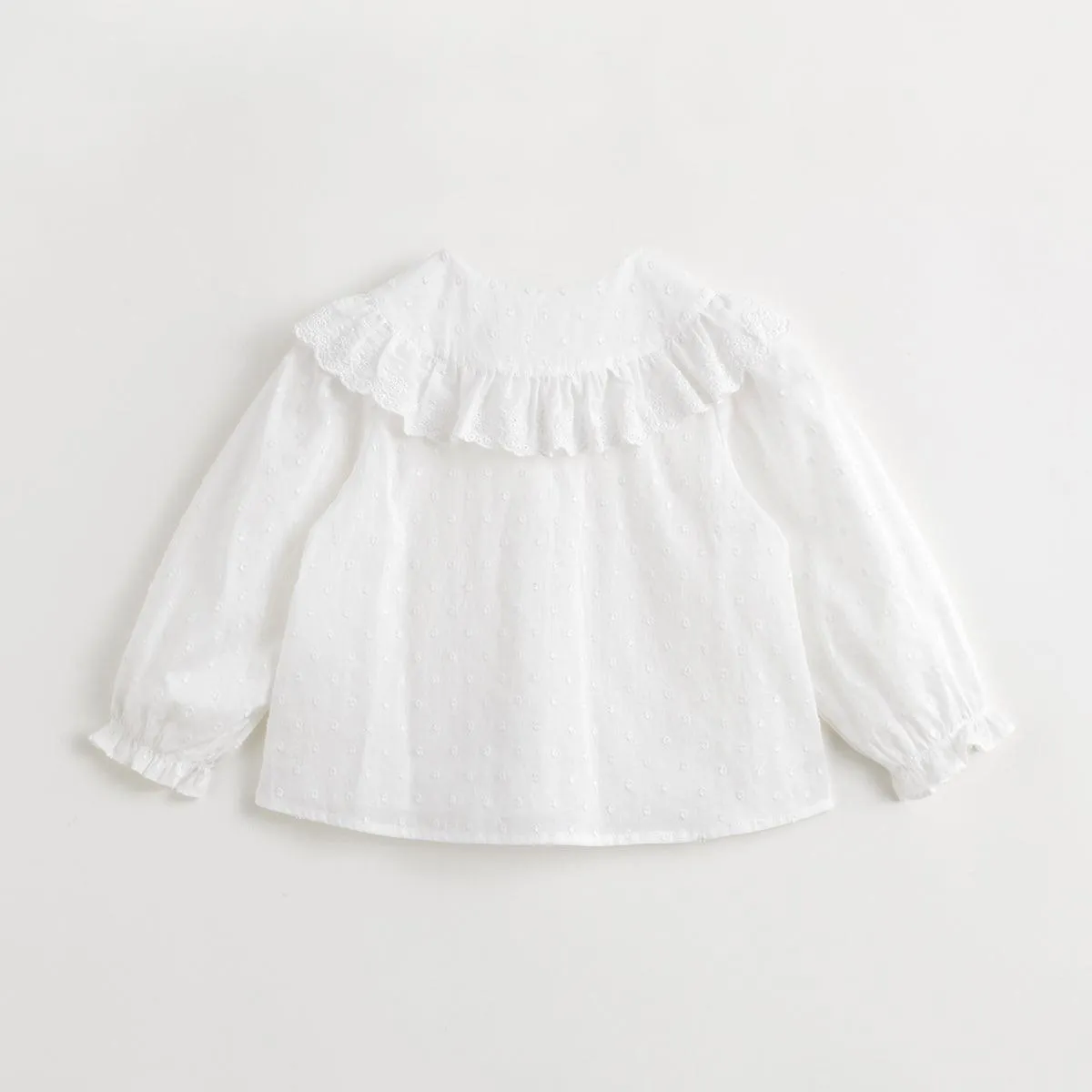 MARC & JANIE Girls Lace Peter Pan Collar Shirt 240233