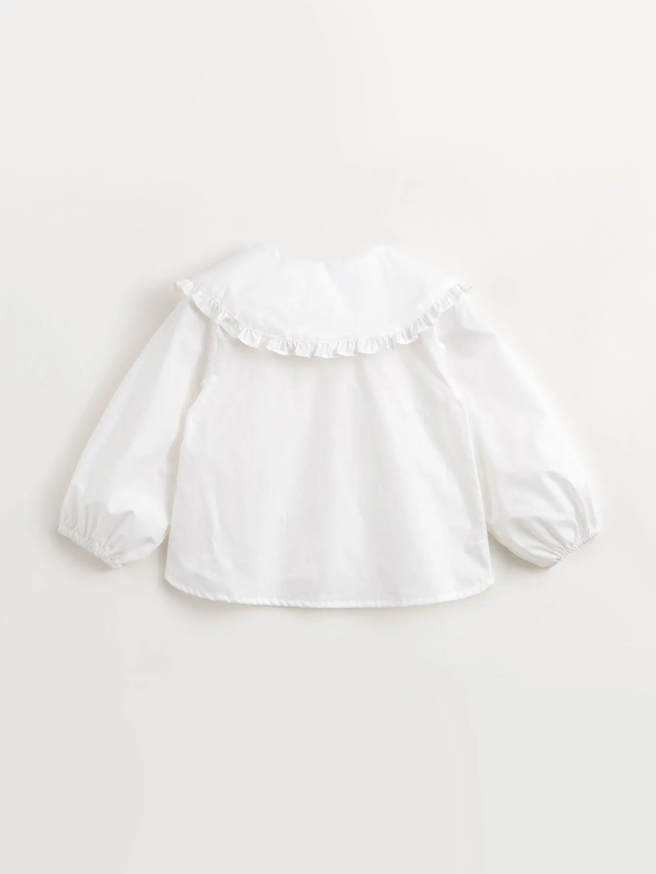 MARC & JANIE Girls Lace Peter Pan Collar White Shirt 240111