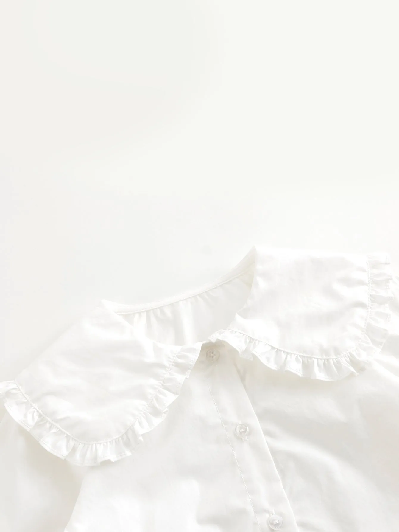 MARC & JANIE Girls Lace Peter Pan Collar White Shirt 240111