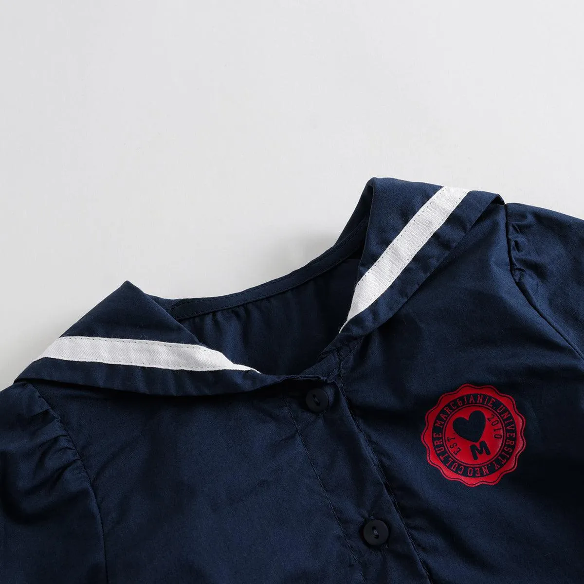 MARC & JANIE Girls Naval Collar Shirt 231360