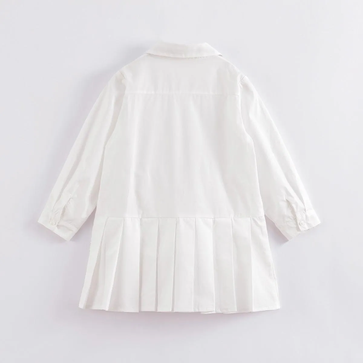 MARC & JANIE Girls Pleated Shirt Tie Dress 230160