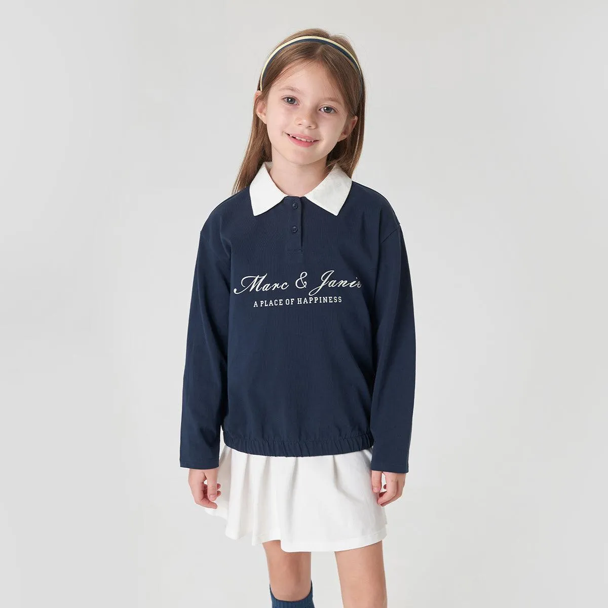 MARC & JANIE Girls Polo Neck T-shirt 240235