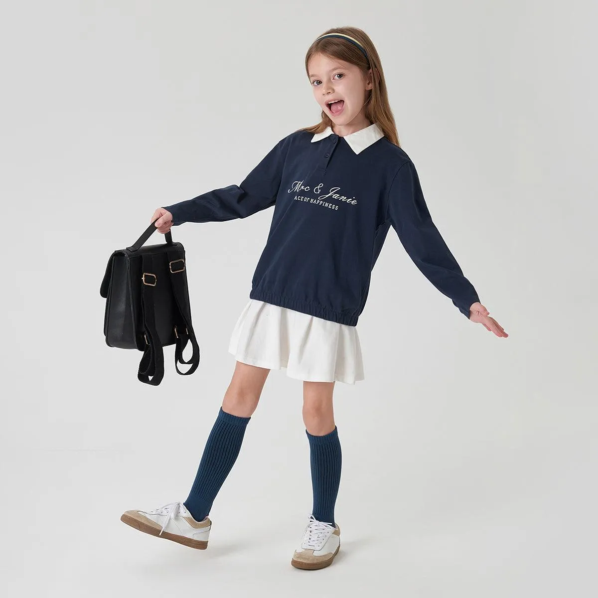 MARC & JANIE Girls Polo Neck T-shirt 240235
