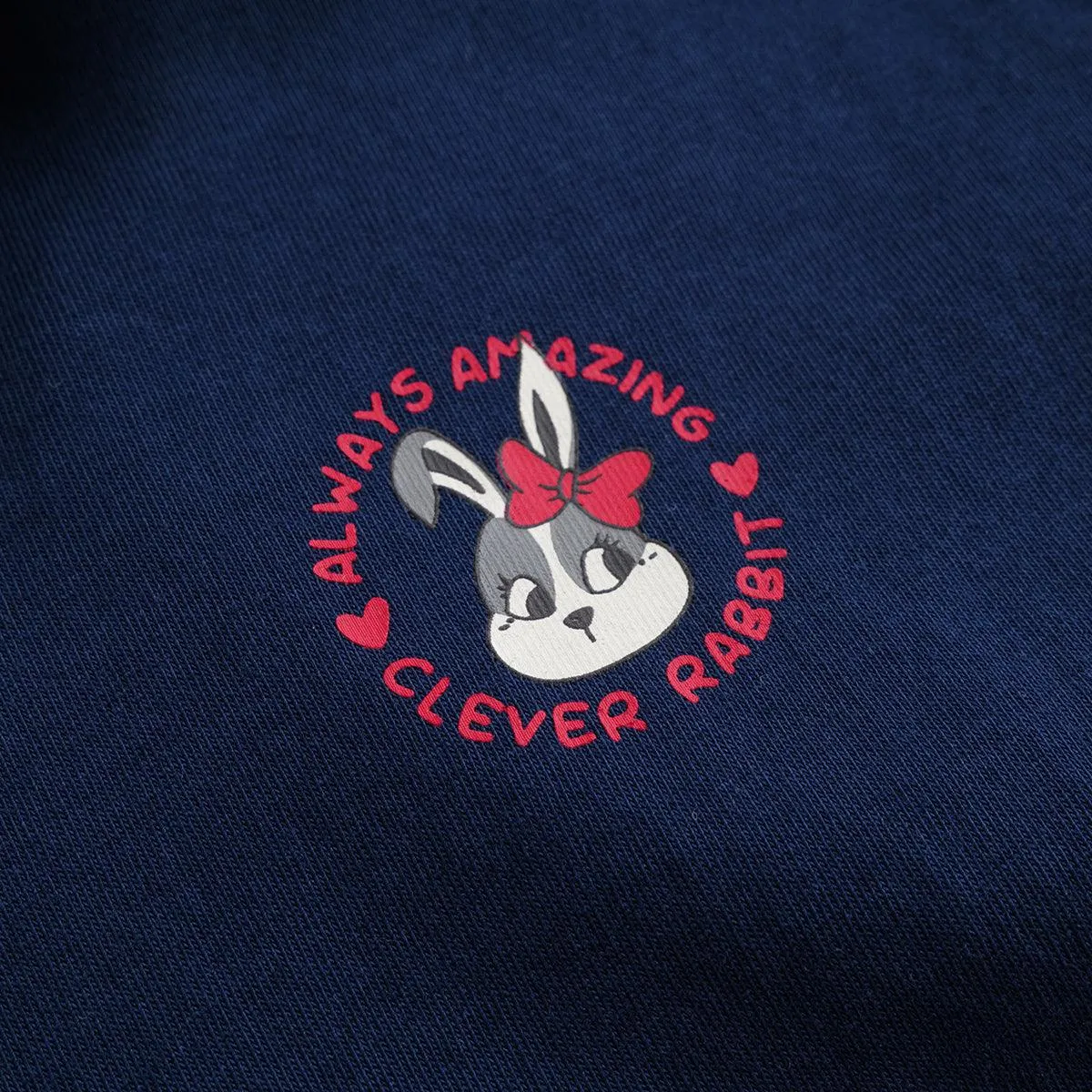 MARC & JANIE Girls Rabbit Print Polo T-shirt 231361