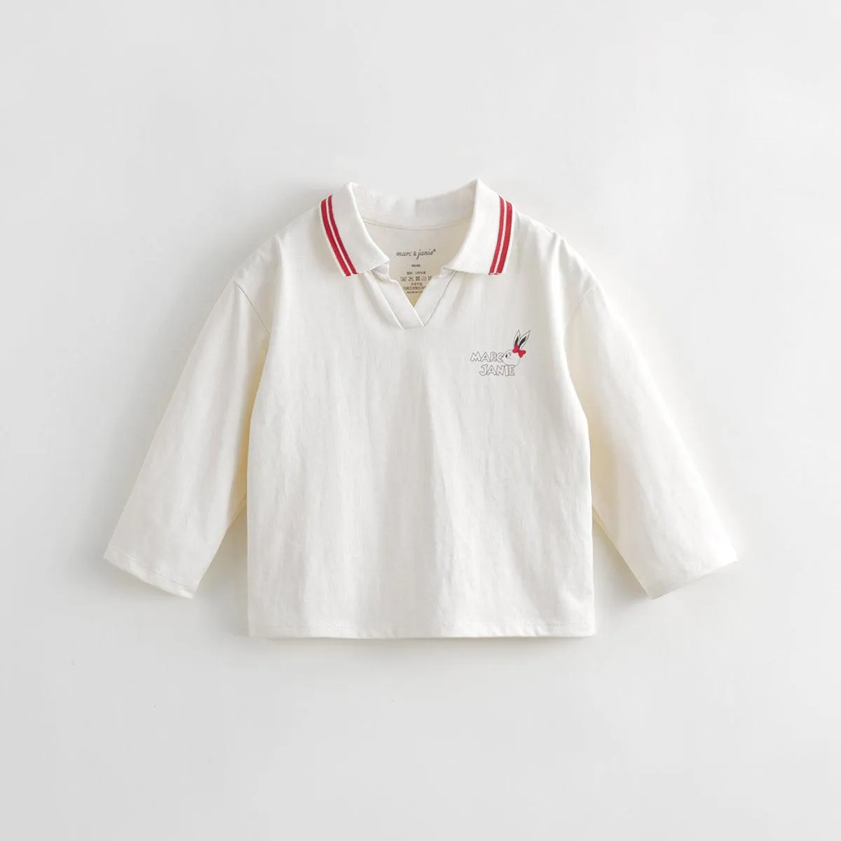 MARC & JANIE Girls Rabbit Print Polo T-shirt 231361